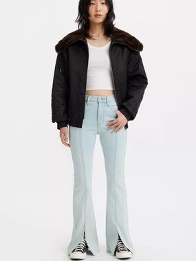 Levi's Women's 726 High-Rise Split-Hem Flare Jeans Size 27